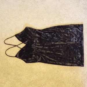 Black Mini Velvet Dress